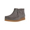 Mokassin CLARKS "WallabeeEVO", Herren, Gr. 44,5, grau, casual, Schuhe, mit authentischer Kieselkrepp-Sohle