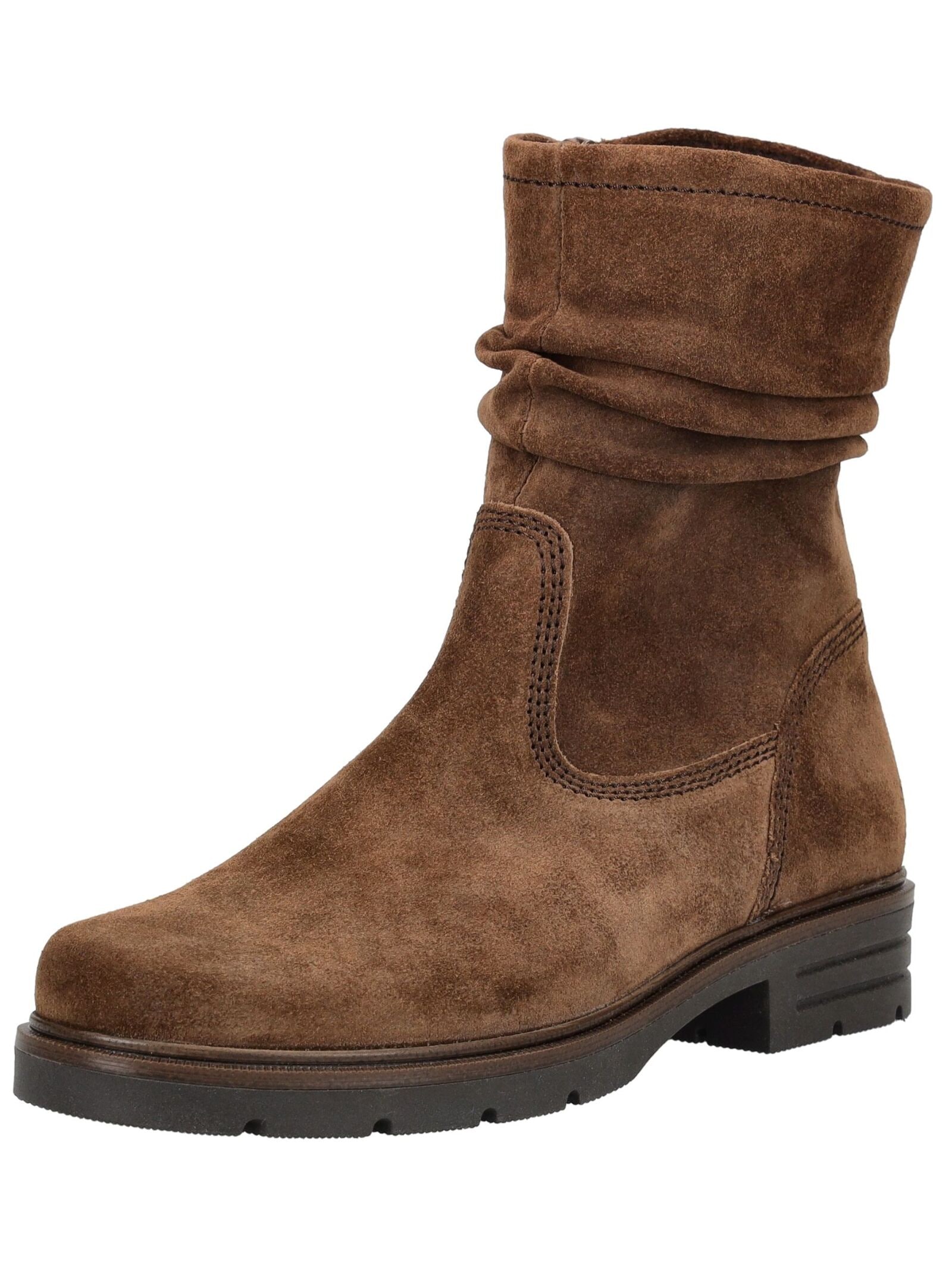 Stiefelette GABOR "Gabor Stiefelette Veloursleder", Damen, Gr. 37,5, blau (whisky), Veloursleder, Schuhe Stiefelette