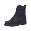 Schnürstiefelette GABOR "Gabor Stiefelette Nubukleder", Damen, Gr. 38, blau (blau, braun), Nubukleder, casual, Schuhe