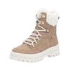 Schnürstiefelette RIEKER "Rieker Stiefelette Glattleder", Damen, Gr. 43, braun (camel), Glattleder, casual, Schuhe