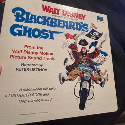 Disney Media | Walt Disney Blackbeard's Ghost Soundtrack Book Lp Vinyl Record. 1968 | Color: Blue/White | Size: Os