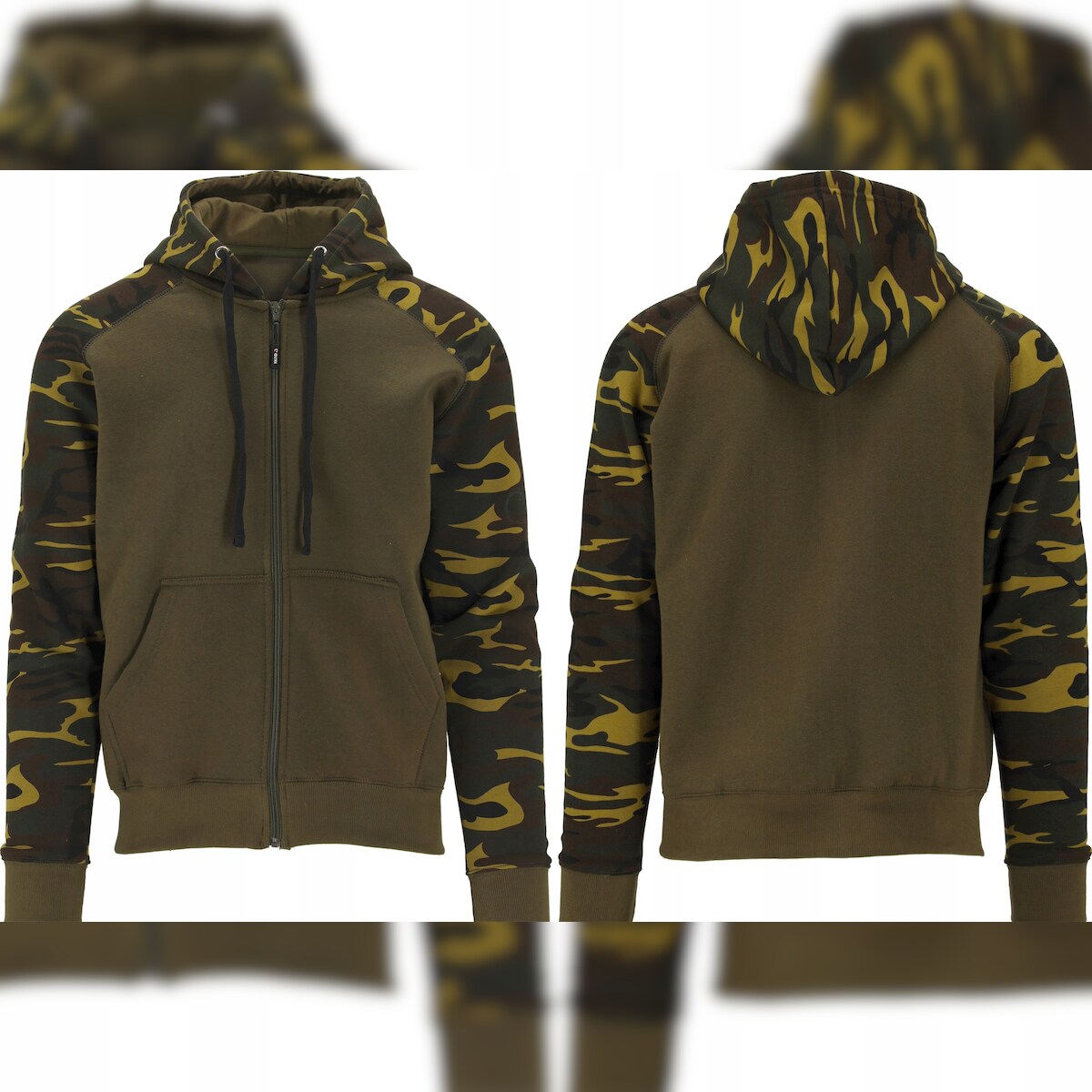 TRIZERATOP Kapuzenpulli, Hoodie mit Reißverschluss MORO Camouflage Gr. M Image