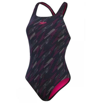Speedo - "Hyperboom Medalist" Badeanzug für Damen (Schwarz/Pink) Image