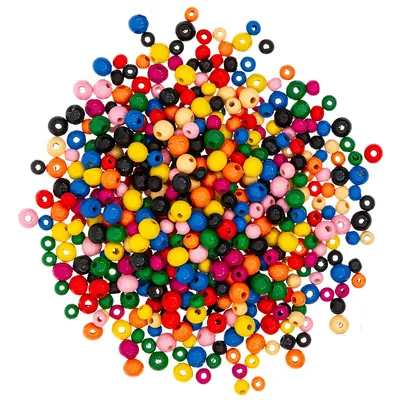 Holzperlen-Mix, 6–8 mm, 50 g Image