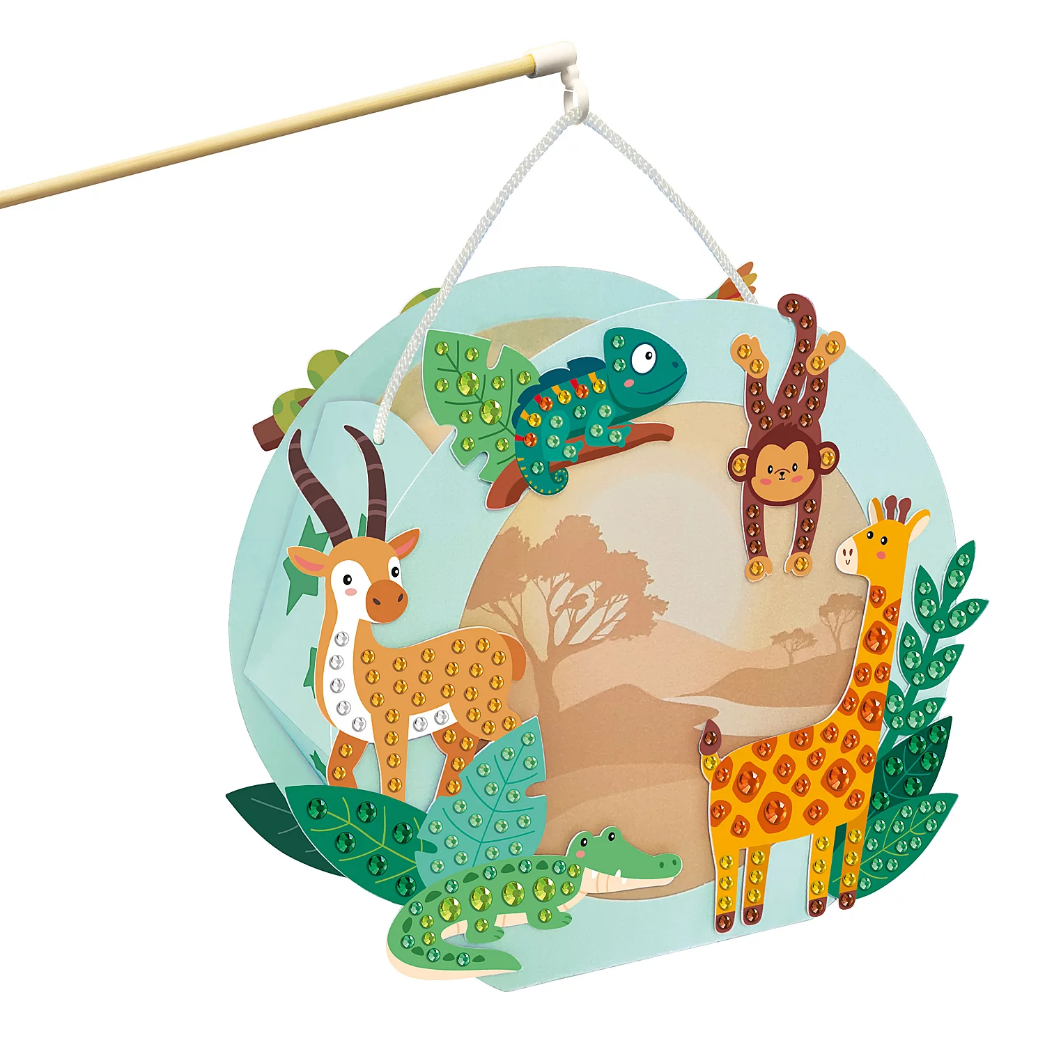 Ursus Kit créatif lampion "safari" avec broderie diamant