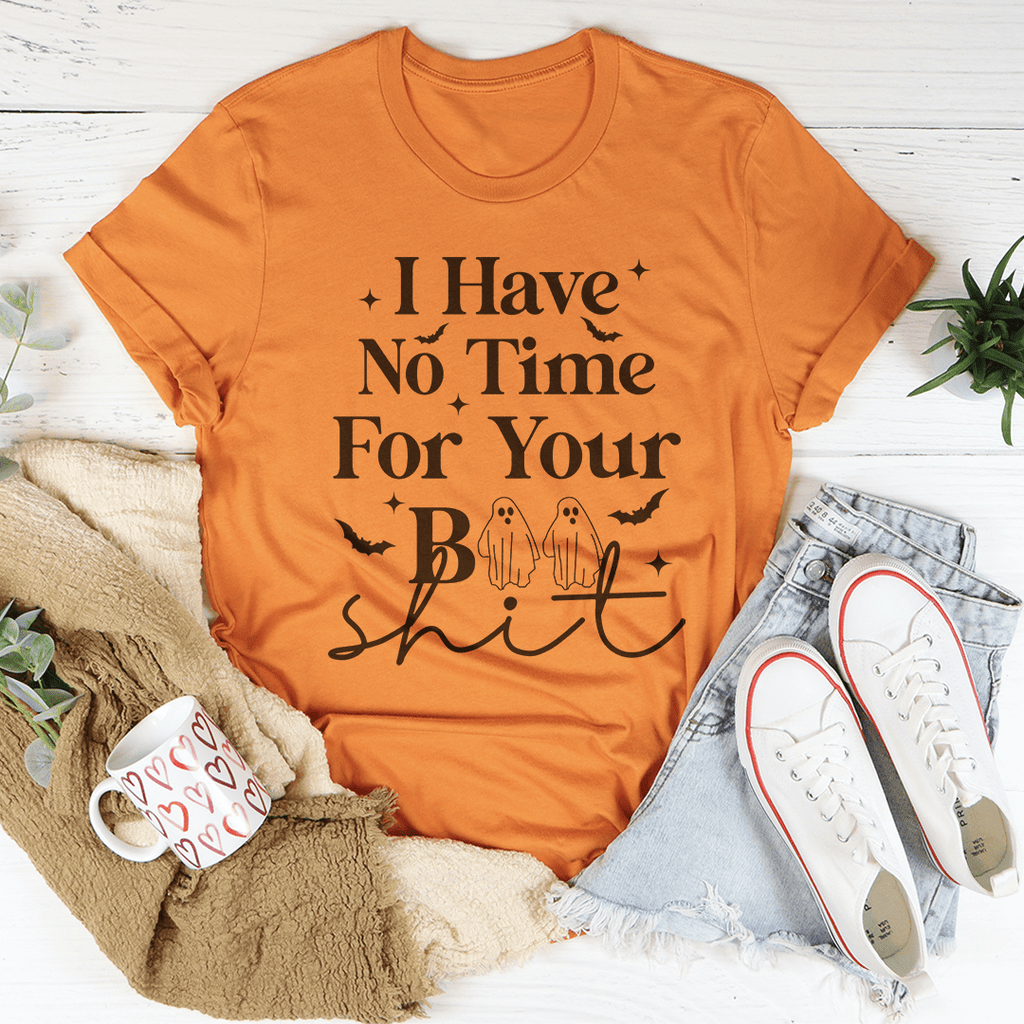 I Have No Time Halloween Tee S Heather Prism Peach