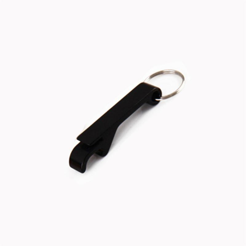 Portable Aluminum Bottle Opener Keychain Ideal Kitchen Accessory For Promotions black