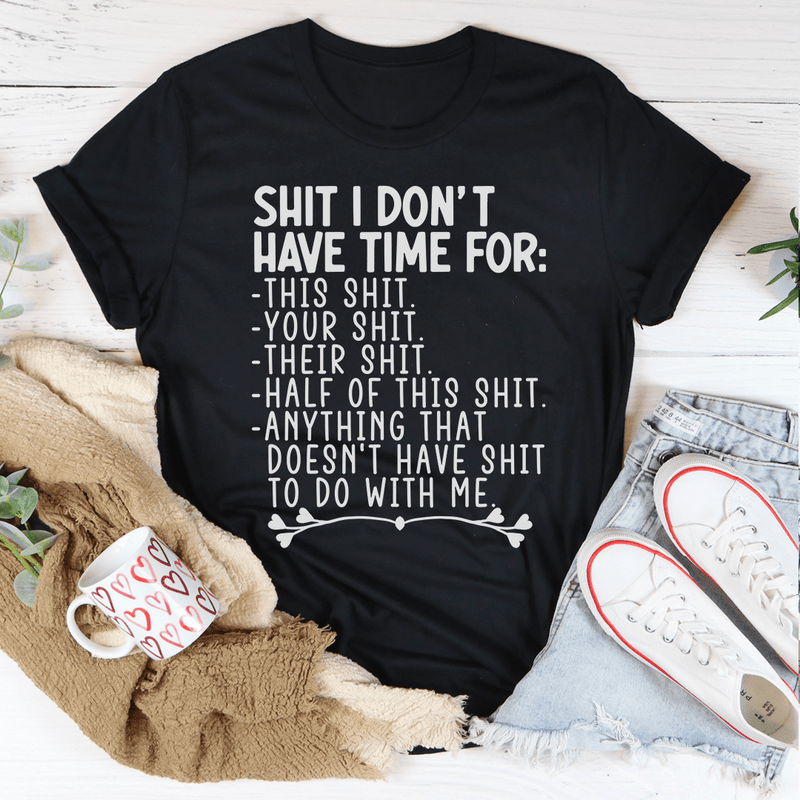 I Don't Have Time Tee L Heather Prism Peach