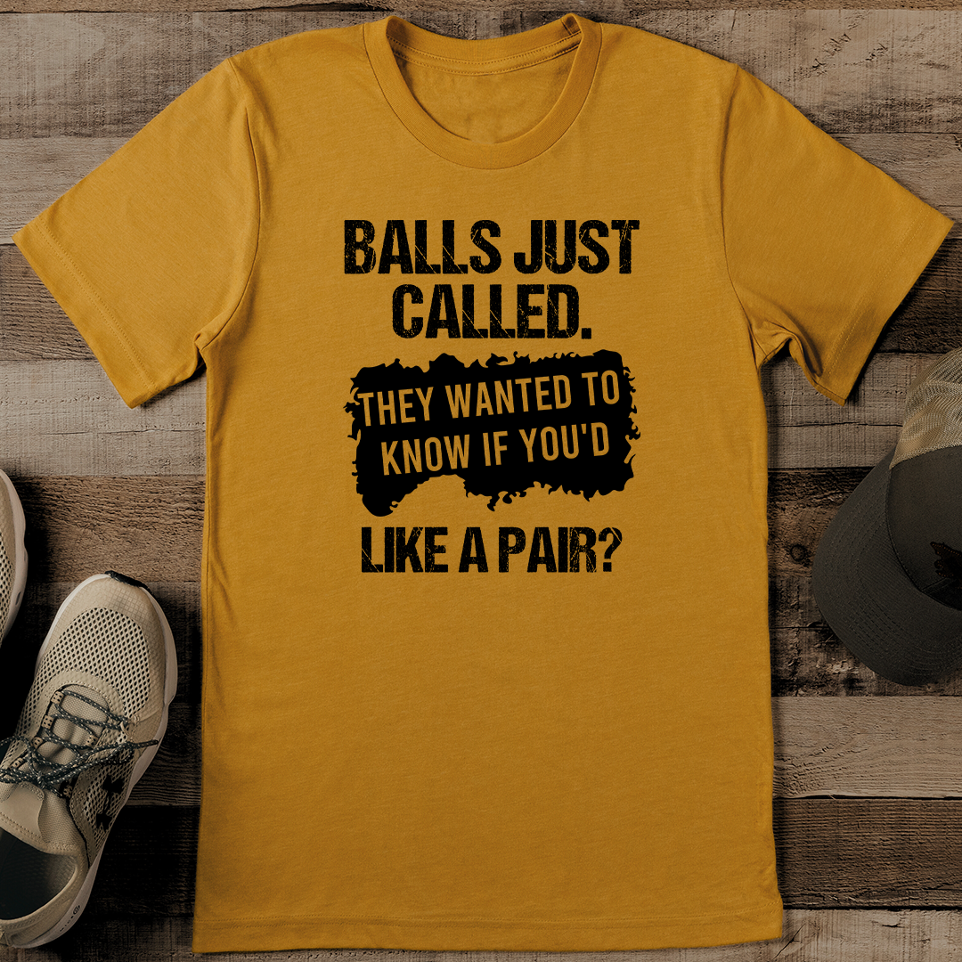 Balls Just Called They Wanted To Know If You'd Like A Pair Tee XL Black Heather