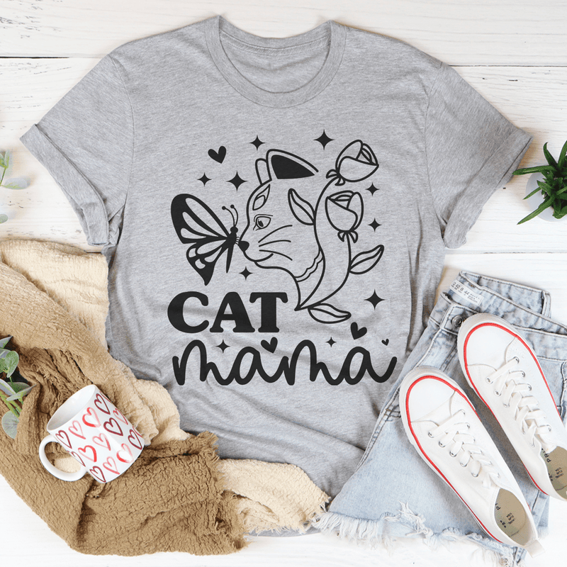 Cat Mama Tee Mauve M