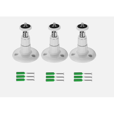 1 4pcs Adjustable Security Wall Mount Holder For Camera Outdoor Indoor Cam Universal Bracket For Cam, CCTV, Baby Monitor 3 pack White