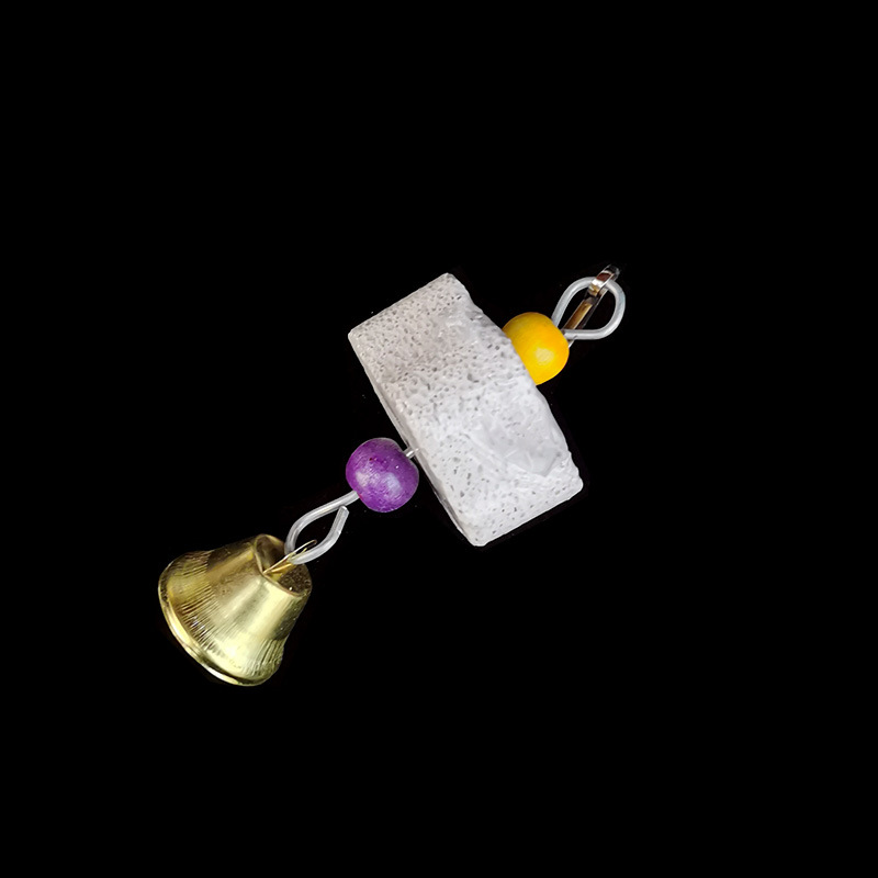 Flower Shaped Hang Style Parakeet Toy: Stone Mineral For Bird Cage Toy & Grinding Needs Color: One Flower