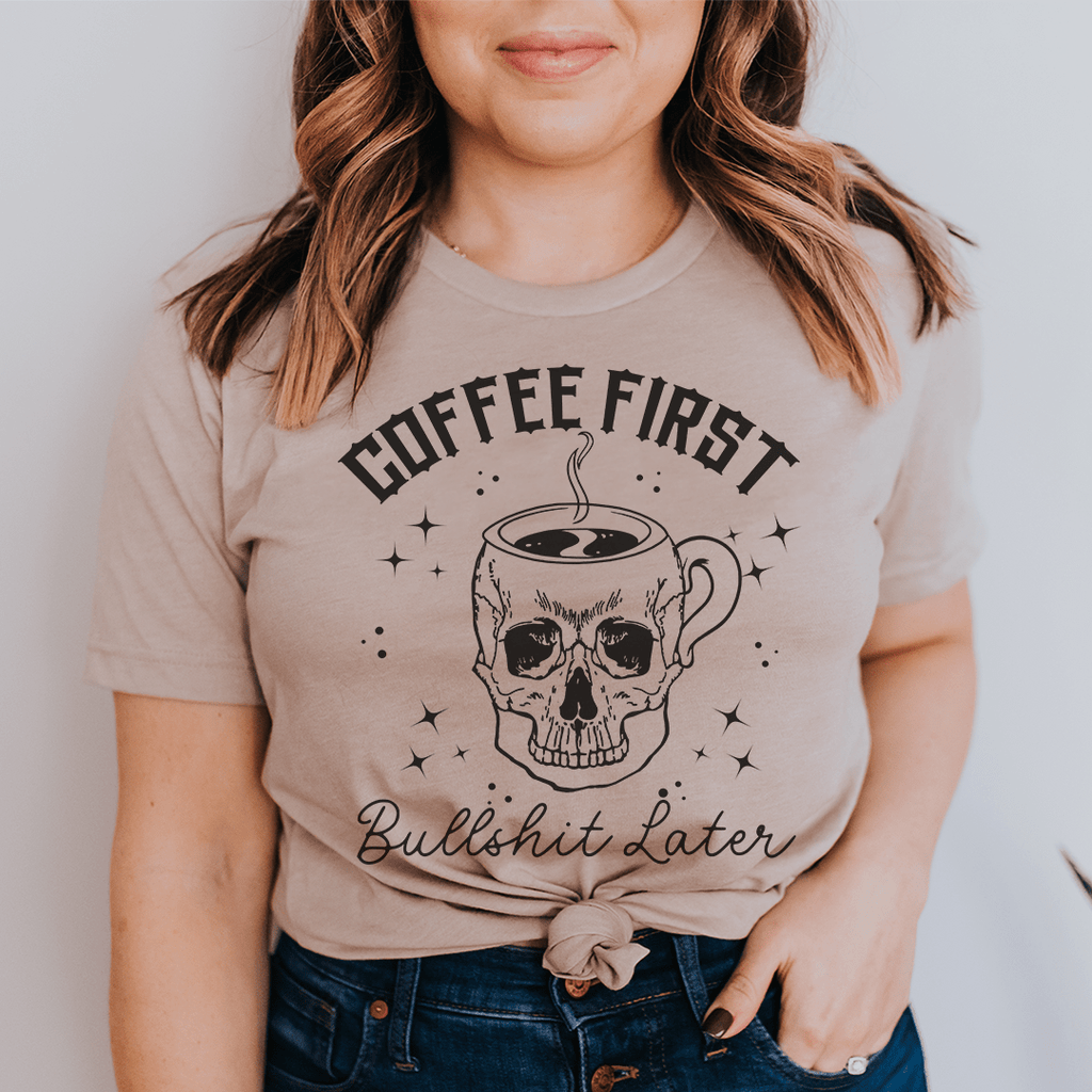 Coffee First Your BS Tee L Mauve