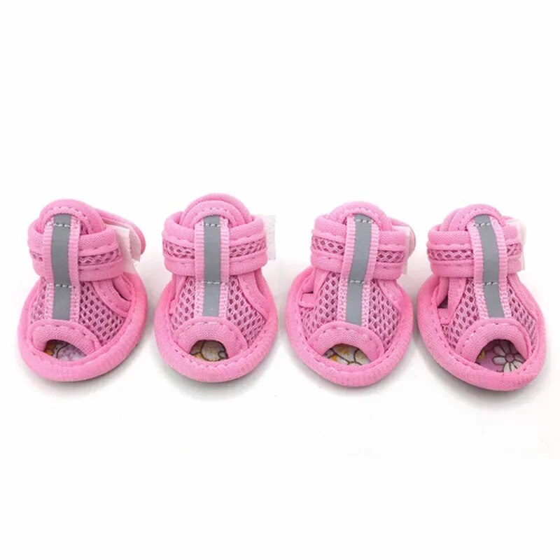 Small Dog Summer Shoes: Non slip Breathable Sandals & Socks, Blue XS 4