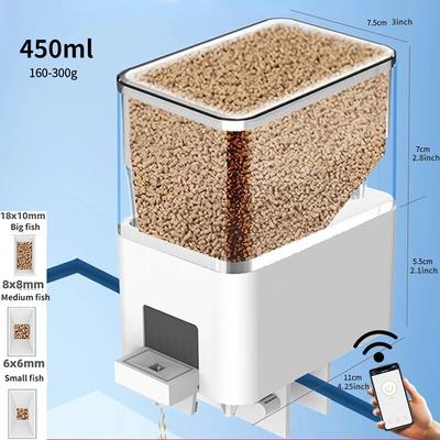 LED Aquarium Fish Tank 500ml Automatic Fish Feeder With Timer 3