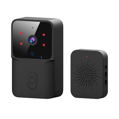 Smart WiFi Video Doorbell Wireless HD Camera With IR Night Vision & Alarm Security, Home Intercom System black