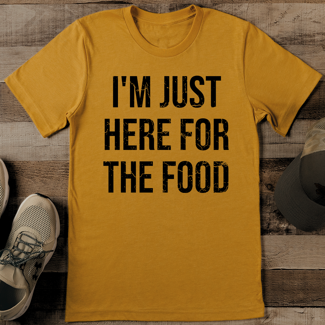 I'm Just Here For The Food Tee 2XL Black Heather
