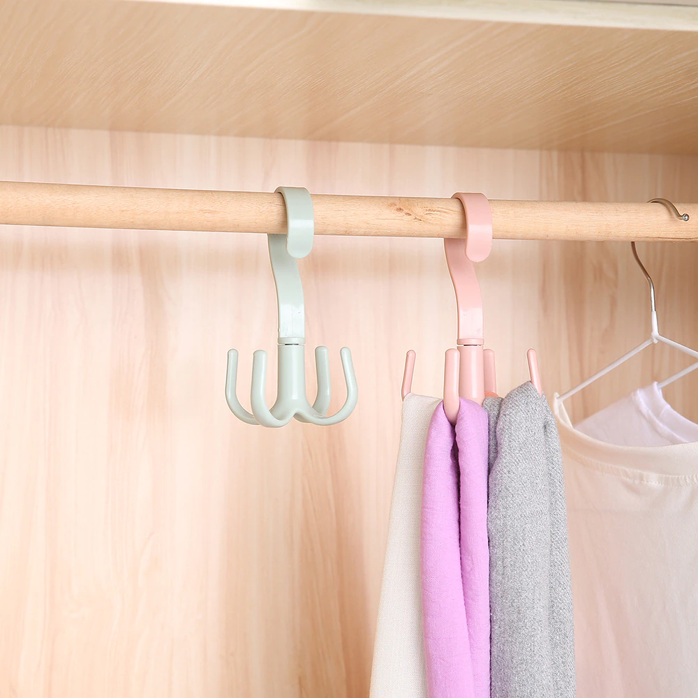Rotating Closet Hanger Hook Blue