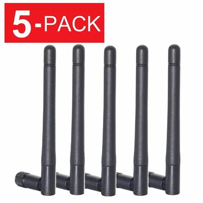5 pack, RP SMA Antenna For WiFi 2.4GHz 5Ghz Wireless Router Or Card (Black) 5 pack, RP SMA Antenna For WiFi 2.4GHz 5Ghz Wireless Router Or Card (Black)