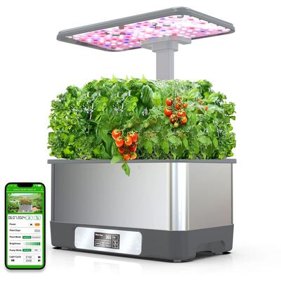 WiFi Indoor Garden Hydroponics Growing System Kit, Soilless Planting Gardening Box Featuring LED Grow Lights WiFi Indoor Garden Hydroponics Growing System Kit, Soilless Planting Gardening Box Featuring LED Grow Lights