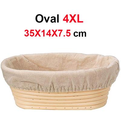 Rattan Bread Proofing Basket Natural Oval Rattan Wicker Dough Fermentation Sourdough Banneton Bread Basket For Baking Oval 35X14X7.5