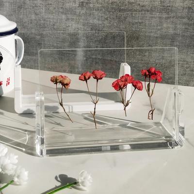 Acrylic Photo Frames: Specimen Display Stand For Wedding Party Decor Free Standing Desktop Picture Frame white Frame 10X15cm