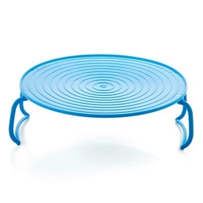 Microwave Oven Steamer Storage Rack Blue