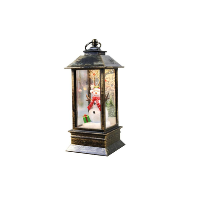 Christmas LED Lantern With Lights Decorative Flickering Candle Lantern Snowman Without Glitter