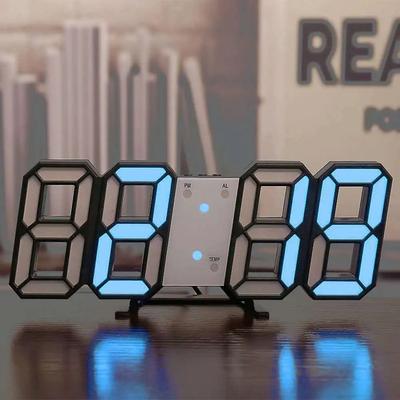 Smart 3D Digital Alarm Clock | LED Desk Clock White And Blue