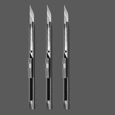 Deli Retractable Box Cutter: 9mm 30 Degree Blade Utility Knife Carbon Steel, Self Locking Design, Cutting Tools For Wa 4