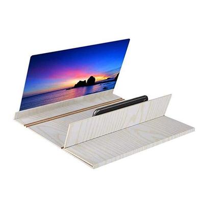 3D Phone Magnifying Stand White