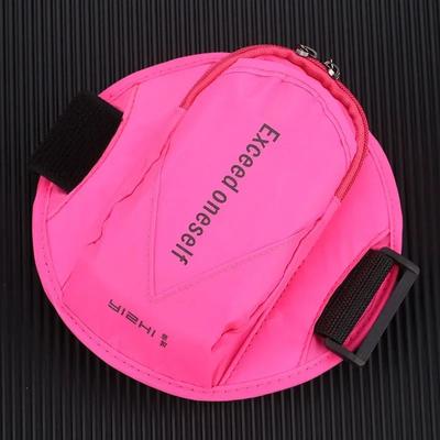 Waterproof Reflective Running Armband For IPhone & Samsung Adjustable Sport Phone Holder rose Pink