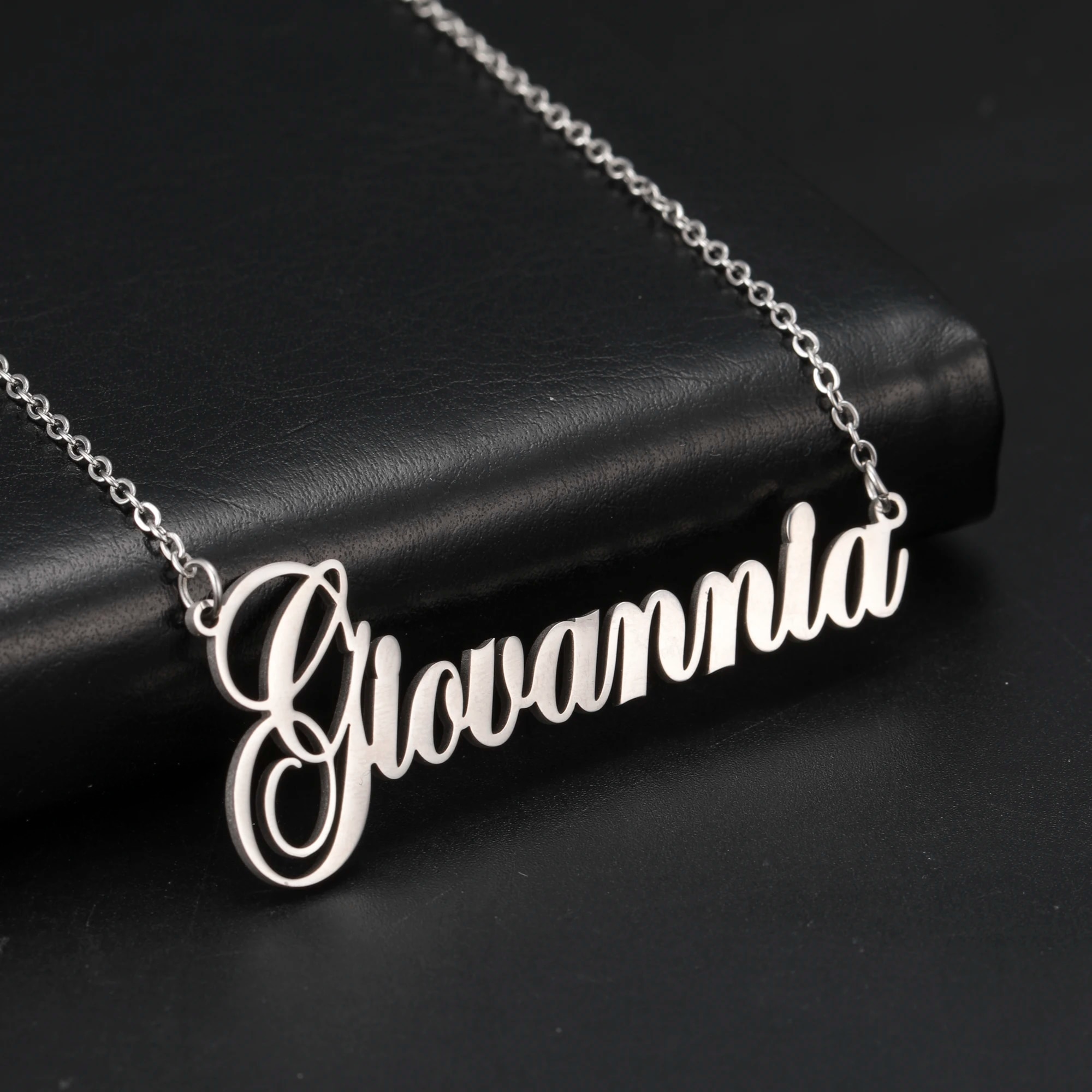 Customized Stainless Steel Name Necklace: Golden Choker For Women & Men Sipuris Personalized Couple Jewelry Gift Gold And 45cm Two Name Font