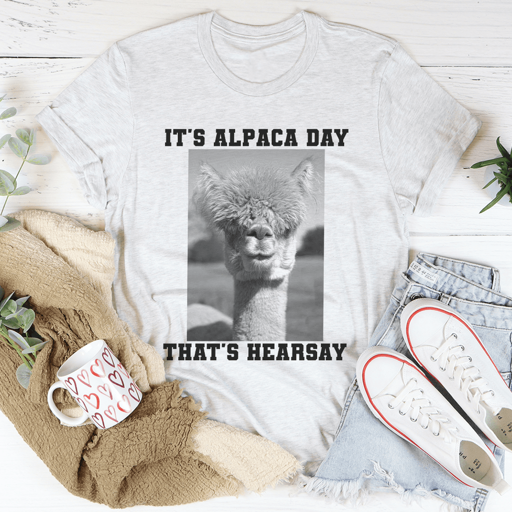 It's Alpaca Day Tee Heather Prism Peach L