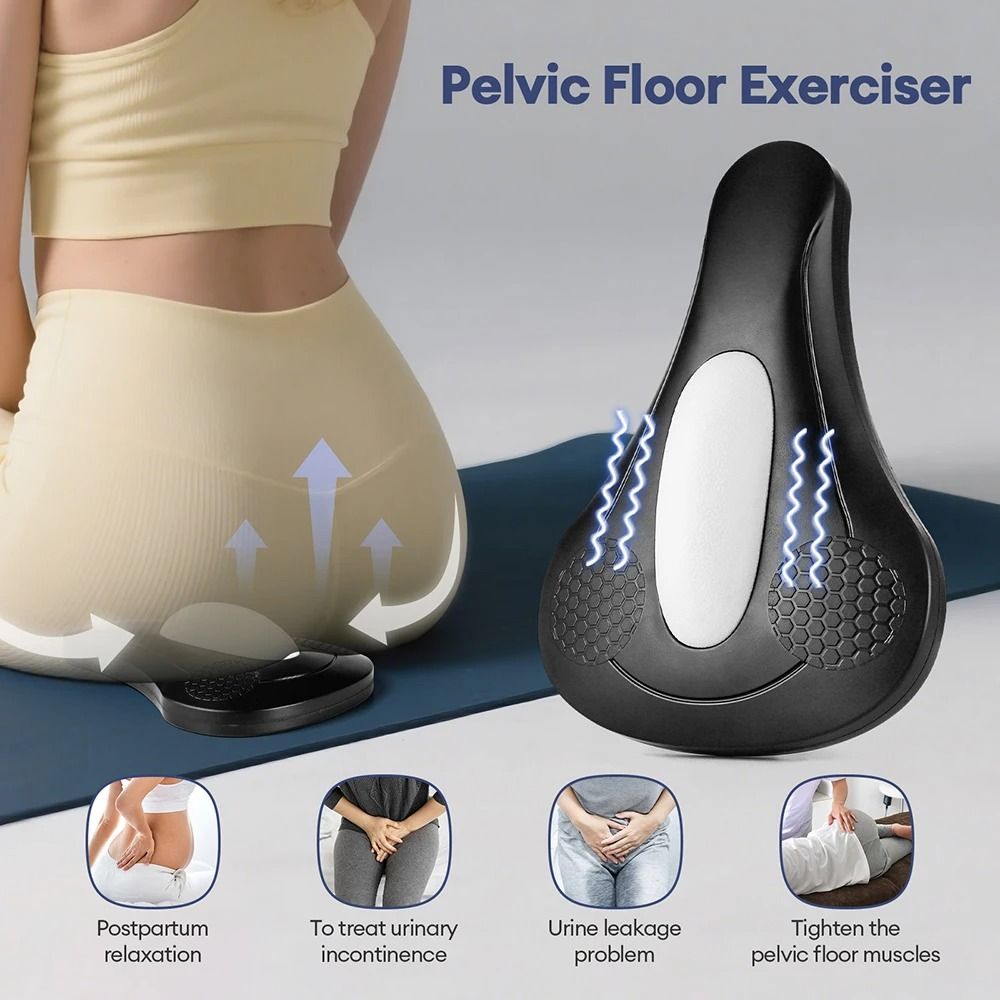 Electric Pelvic Floor Trainer For Men And Women With Adductor And Muscle Toning Functions black