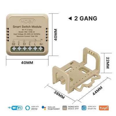 Mini WiFi Zigbee Smart Switch Module DIY Light Controller Compatible With Alexa And Google Home wifi 2 Gang Switch