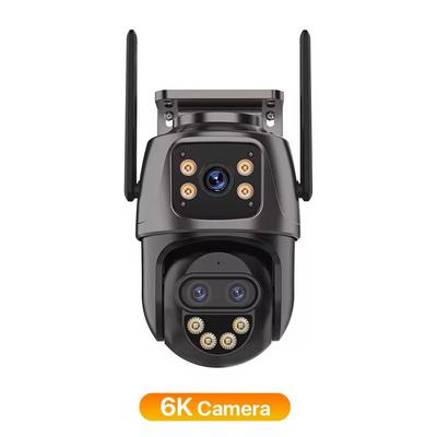 6K 9MP WiFi Outdoor PTZ Security Camera Triple Lens, Dual Screen, 8x Zoom, AI Motion Tracking au Plug 6k Camera
