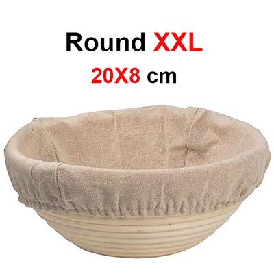 Rattan Bread Proofing Basket Natural Oval Rattan Wicker Dough Fermentation Sourdough Banneton Bread Basket For Baking Round 20X8
