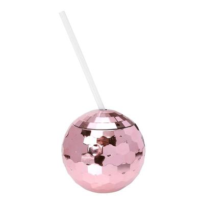 Flashy Disco Ball Cups: Perfect For Nightclub Parties & Bar Fun! Color: Rose Gold