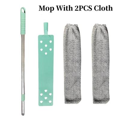 Long Handle Dust Mop: Efficient Floor, Ceiling, Bed, Sofa Cleaner Mop With 2PCS Cloth
