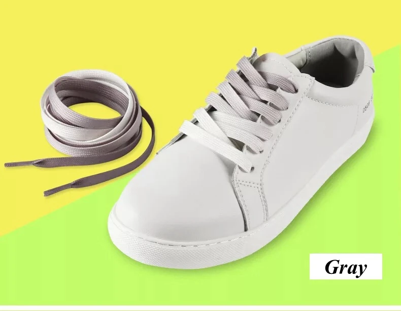 Gradient Shoelaces For Sneakers, Colorful Flat Shoe Laces For Casual Canvas Shoes, Sports Shoes, Trainers & Streetwear gray 90cm
