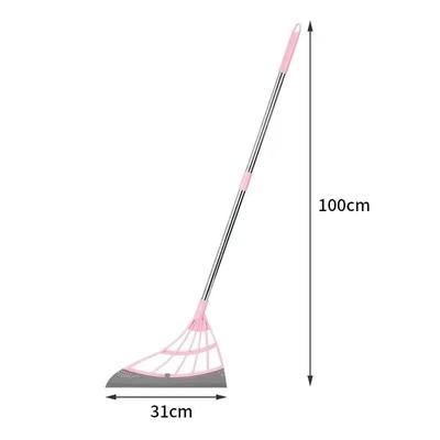 Silicone Broom Wiper: Multifunctional Home Cleaning Tool For Windows, Floors, And Mirrors PINK
