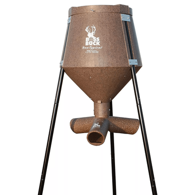 Boss Buck Gravity Fed Tripod Deer Feeder Durable Corn Protein Pellet Game Feeder For Hunting Wildlife Management Boss Buck Gravity Fed Tripod Deer Feeder Durable Corn Protein Pellet Game Feeder For Hunting Wildlife Management