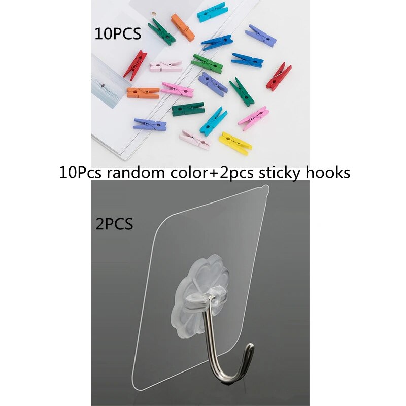 DIY Iron Grid Home Wall Decoration: Photo Frame, Postcard Storage, Display Rack, Organizer Shelf Decor Kits