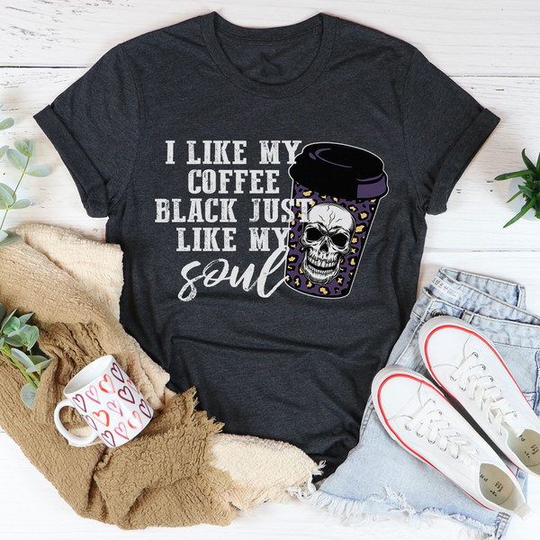 Black Coffee Like My Soul Tee Ash XL