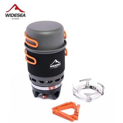 Widesea Outdoor Camping Stove Set, Heat Exchanger Pot, Gas Burner, And Cookware For Hiking & Travel Widesea Outdoor Camping Stove Set, Heat Exchanger Pot, Gas Burner, And Cookware For Hiking & Travel