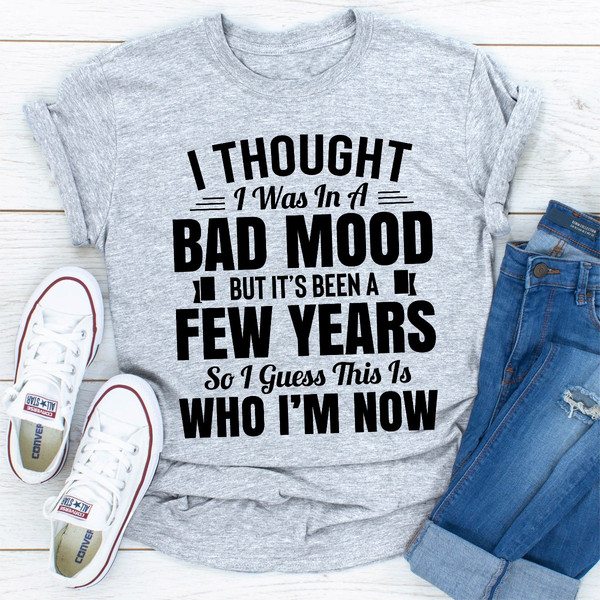 I Thought I Was In A Bad Mood But It's Been A Few Years So I Guess This Is Who I Am Now Sport Grey 2XL
