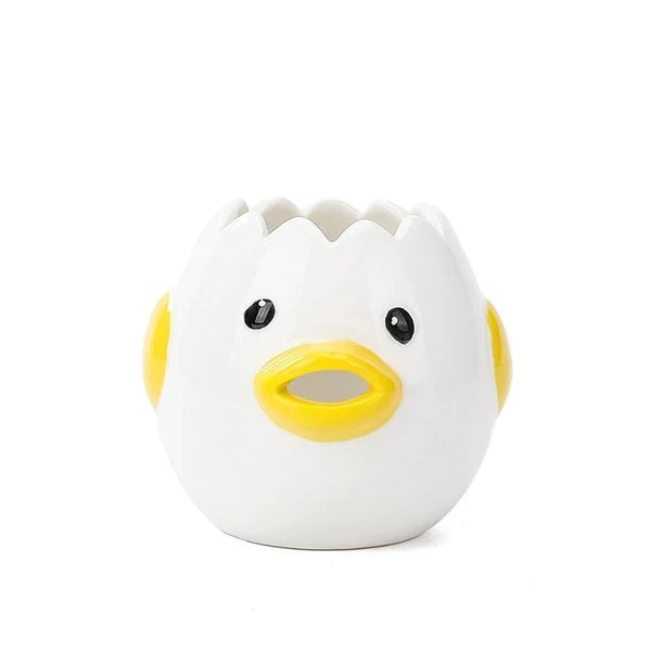 Ceramic Egg Separator Egg Yolk White Separator & Egg Filter Splitter For Bakers & Home Cooks Yellow