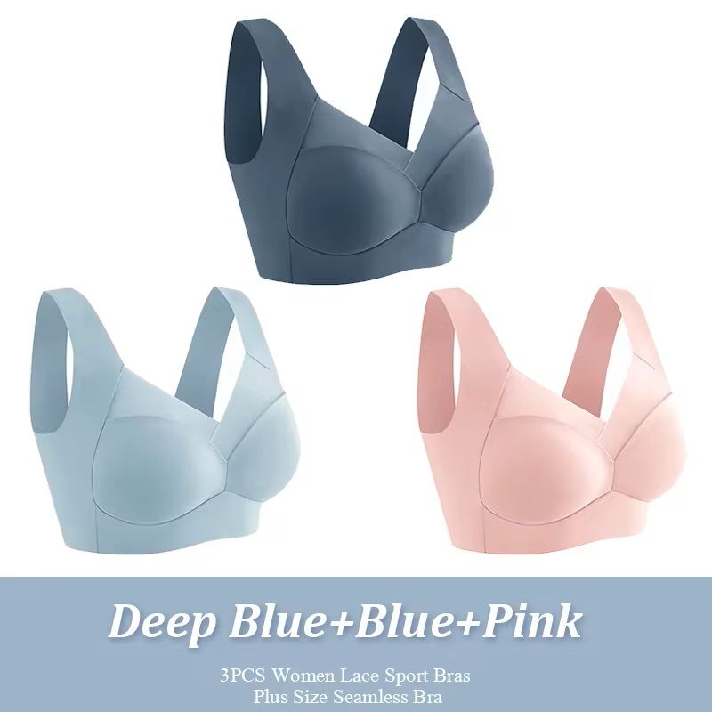 3 Pack Plus Size Seamless Lace Sports Bras 3xl set 8