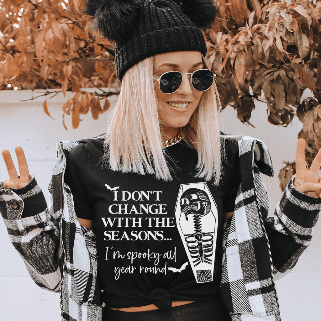 I Don't Change With The Seasons Tee M Black Heather